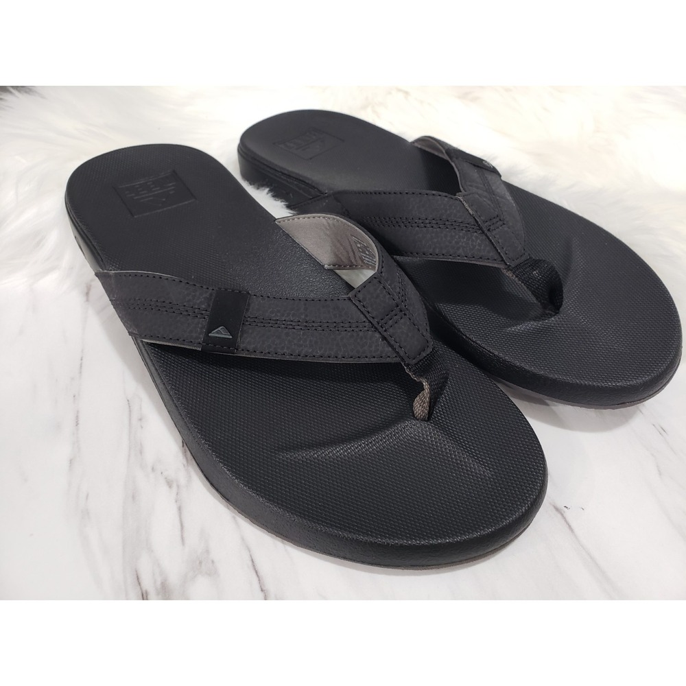 NWOT MENS SIZE 10 REEF Men's Cushion Phantom 2.0 Flip Flops Black THONG SANDALS
